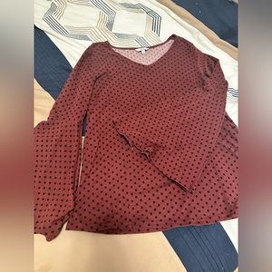 Boutique polka dots sweater polka dot sweater with bell sleeves